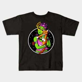 Alien Cat Lover Kids T-Shirt